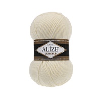Пряжа Alize "Lana Gold" (0,5кг) цв.001 кремовый 
