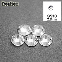Стразы термоклеевые Реалтекс 10-SS (аналог страз Чехия) цв.Crystal 