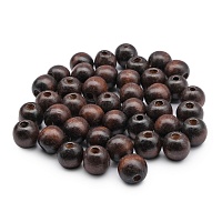 Бусины декоративные деревянные 16мм (50гр) "Астра" цв.т.коричневый