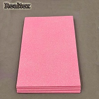 Фоамиран глиттерный Realtex 2мм цв.R08 св.розовый AB