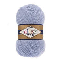Пряжа "Angora Real 40" (100гр) цв.040 голубой