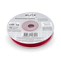 Лента капроновая 10мм OR-10 "Blitz" цв.037 тёмно-красный