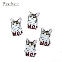 Кабошоны MJ-2 "Кот NO" 31*21мм 