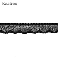 Кружево стрейч Реалтекс  25мм SY 9072 (20м) цв.черный