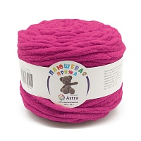 Пряжа Астра "Плюшевая" (100%полиэстер) (2*100гр*80м) цв.150 фуксия