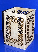 Заготовка для декорирования деревянная Корзина для мусора 40*30*30см