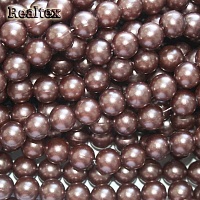 Бусины на нитях 10мм цв.А37 т.коричневый 