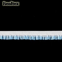 Резинка бельевая  Realtex 15мм 9112-15 с рюшей цв.белый/голубой