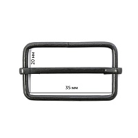 Шлевка металлическая 35х20х2,5мм TSW цв.оксид 