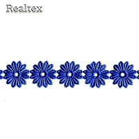 Тесьма  Realtex 25мм 5-4 "Ромашка" на бобине цв.электрик