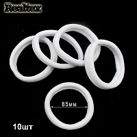 Резинки для волос 65мм R нейлон (10шт) цв.белый 