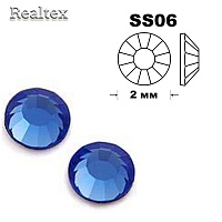 Стразы термоклеевые SWAROVSKI SS-06 (100шт) цв.Sapphire  