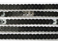 Пайетки на нитях плоские 6мм У цв.черный