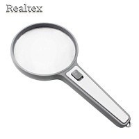 Лупа Реалтекс для рукоделия YT-110 110мм с подсветкой 4 LED на батарейках