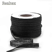 Лента нитепрошивная клеевая по косой с нитью 5710B 10мм цв.чёрный 