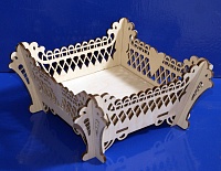 Заготовка для декорирования деревянная Корзина квадратная малая 16*16*8см 