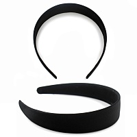 Основа для ободка "R" пластик 30мм обтянутый тканью (2шт) цв.черный 