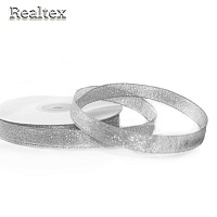  Лента металлизированная Реалтекс 12мм (22,8м) цв.серебро 