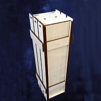 Заготовка для декорирования деревянная Коробка для вина "Ящик" 38*11*11см