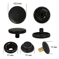 Кнопка 12,5мм TBY Delta нержавеющая сталь (36шт) цв.оксид