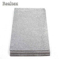 Фоамиран глиттерный Realtex 2мм цв.16 серебро