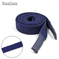 Шнур с наконечниками Realtex R- 3 Fashion плоский шир.15мм 140см (10шт) цв.синий