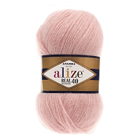 Пряжа "Angora Real 40" (100гр) цв.363 нежная роза