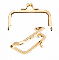 Фермуар для сумок 75мм "Прямоугольник" TBY.107944 цв.золото