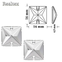 Стразы пришивные Swarovski 3240 16мм цв.Cristal 