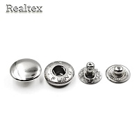 Кнопка "Alfa" 12,5мм №54 "Realtex" (500шт) цв.никель