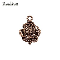 Подвеска "Zlatka" MFP-31 "Роза" (2шт) цв.античная медь