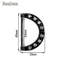 Пряжка металлическая 9058К цв.черный никель