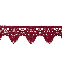 Кружево гипюр  26мм TBY 0798 (27м) цв.F163 тёмно-красный