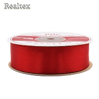Лента атласная 25мм Realtex (27,4м) цв.059 тёмно-красный