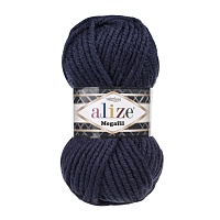Пряжа Alize "Super Lana Megafil" (100гр) цв.058 т.синий 