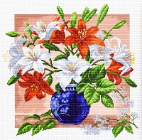 Рисунок на канве МП №1249 "Лилии" 41х41см