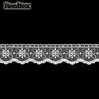 Кружево Реалтекс на сетке  33мм 4BE4015 (12м) цв.белый