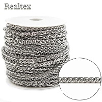 Цепочка декоративная RS 5мм (20м) цв.никель 