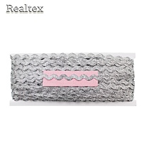 Тесьма Realtex "Вьюнчик" 5мм металлизированная цв.JN089 серебро