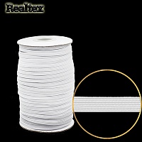 Резинка-вздержка Realtex Тайвань  4мм (91м) цв.белый