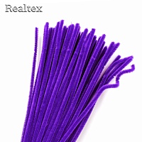 Проволока "Синель" Realtex для творчества N d-6мм 30см (100шт) цв.А-016 фиолетовый
