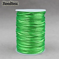 Шнур круглый атласный  Realtex 2мм (91.5м) цв.042 ярко-зеленый