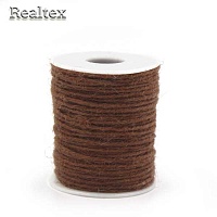 Шнур льняной для рукоделия Реалтекс 2мм цв.коричневый