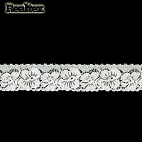 Кружево стрейч Реалтекс  30мм ZN 7043 (20м) цв.св.молочный