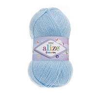 Пряжа Alize "Sekerim Bebe" (100гр) цв.040 голубой