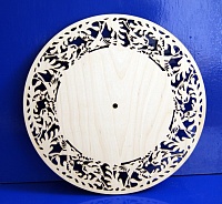 Заготовка для декорирования деревянная Циферблат с птичками 31см