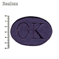  Термоаппликации Реалтекс "OK" 7,5*5,5см цв.темно-синий