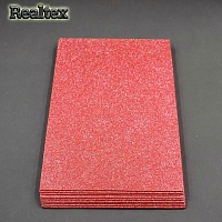 Фоамиран глиттерный Realtex 2мм цв.R03 темно-оранжевый