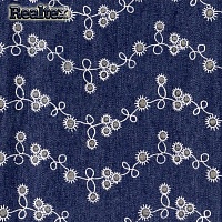 Ткань джинс FD "Волна" 26001 цв.тёмно-синий