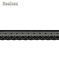 Кружево стрейч  25мм TBY 8028 цв.02 чёрный